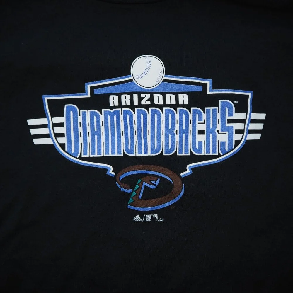 Adidas VTG 2005 Arizona Diamondbacks Short Sleeve T-Shirt Men's 2XL Black‎